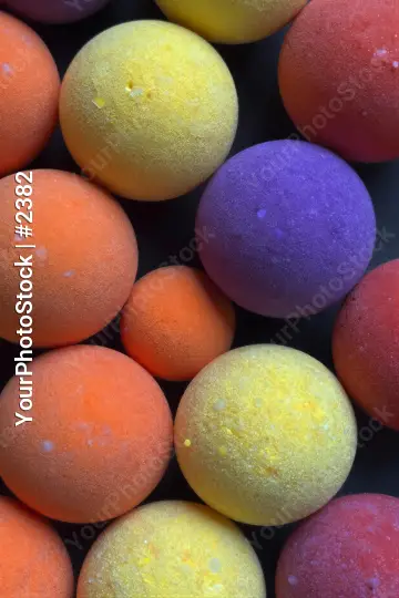 Colorful Balls Arrangement scatter overlap top-down
