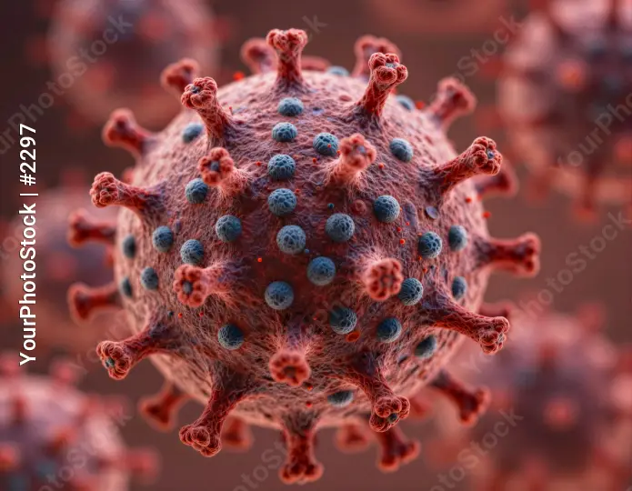 Scientific 3D Visualization of a Viral Pathogen Particle