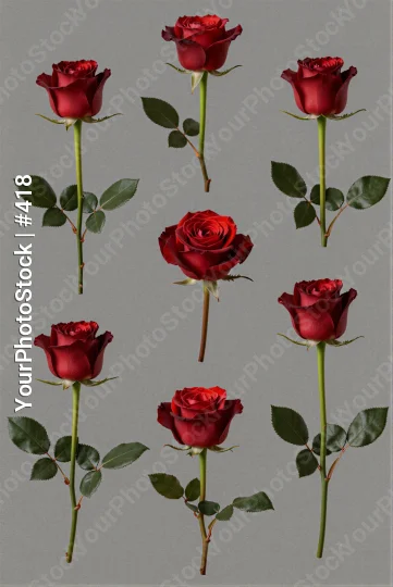 Nine Red Roses in Grid Pattern romantic elegant