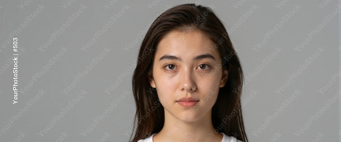 Young woman with long dark hair smiling at camera asian woman