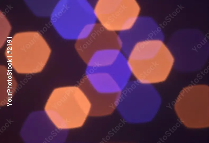 Abstract Background with Hexagons - Vibrant Colors, Bokeh Effect