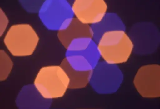 Abstract Background with Hexagons - Vibrant Colors, Bokeh Effect