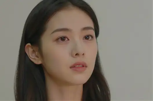 Young Asian Woman with Serious Expression portrait