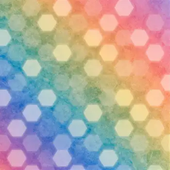 Abstract Hexagonal Background with Rainbow Colors