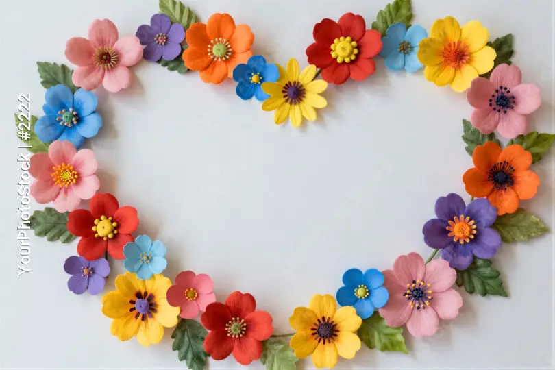 Heart-Shaped Paper Flower Wreath paper flowers