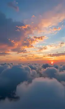 Sunset Landscape with Vibrant Colors orange pink