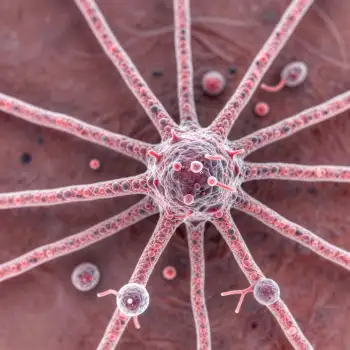 Microscopic View of Neurons in Radial Pattern