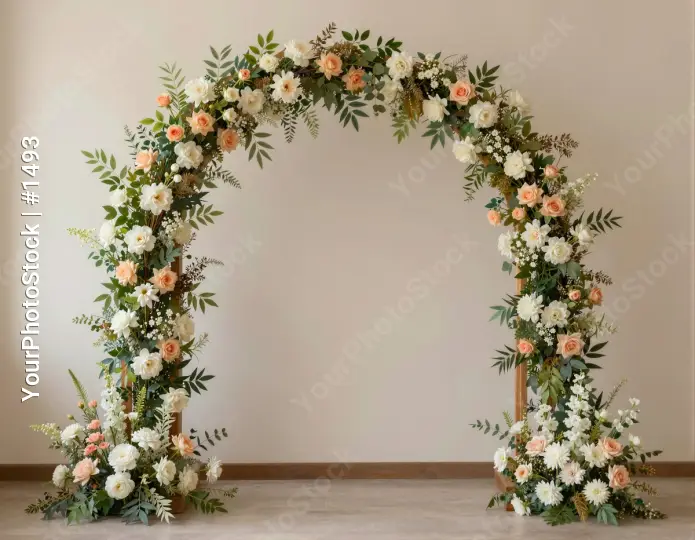 Elegant Floral Archway Arrangement romantic symmetrical