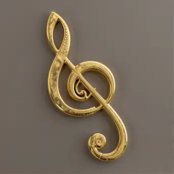 Gold Treble Clef Musical Symbol music notation