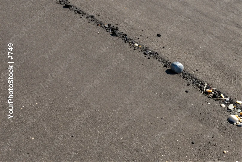 Concrete Parking Lot with Lines and Rock separation