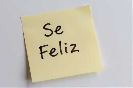 Happy Note Cursive White Background sticky note message