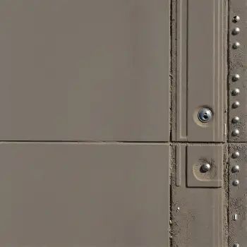 Metal Door with Lock Close-Up security industrial design