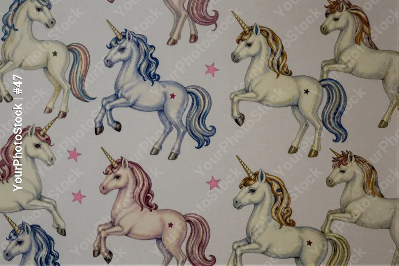 Unicorns In Different Poses Seamless Pattern cartoon