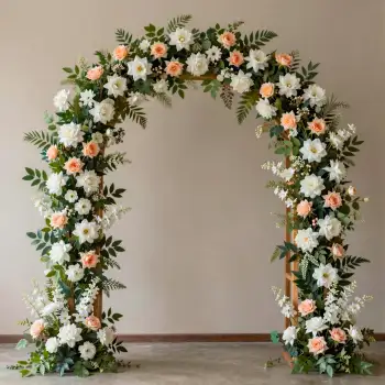 Elegant Floral Archway romantic symmetrical white flowers