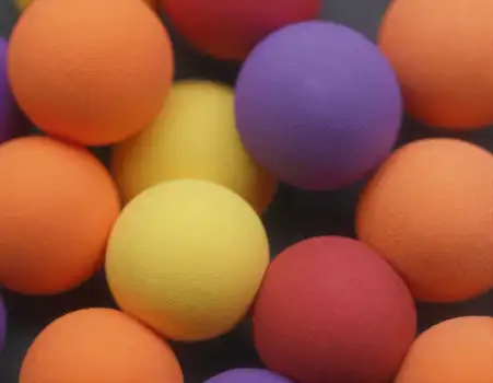 Colorful Balls Arrangement various sizes overlapping