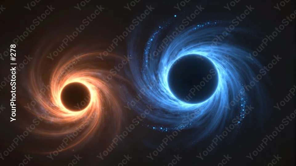 Black Holes with Orange and Blue Light Rings orange light