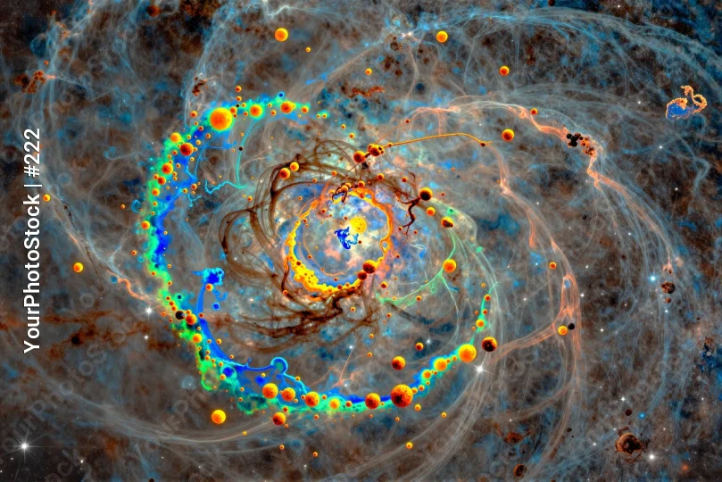 Spiral Galaxy in Outer Space digital illustration