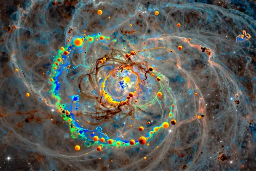 Spiral Galaxy in Outer Space digital illustration