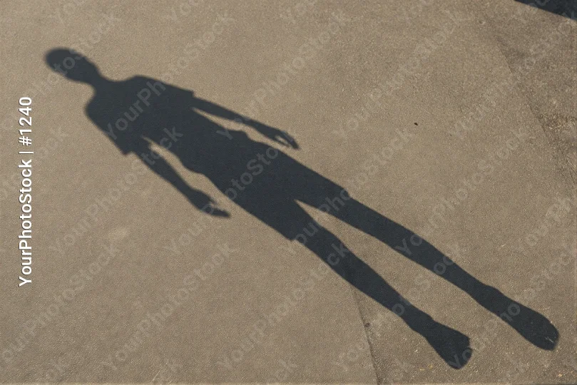 Silhouette Person Walking Concrete Path movement