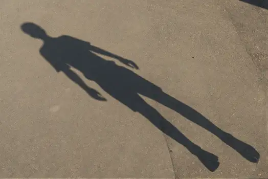 Silhouette Person Walking Concrete Path movement