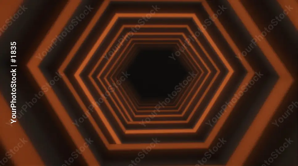 Hexagon Tunnel Digital Art futuristic abstract