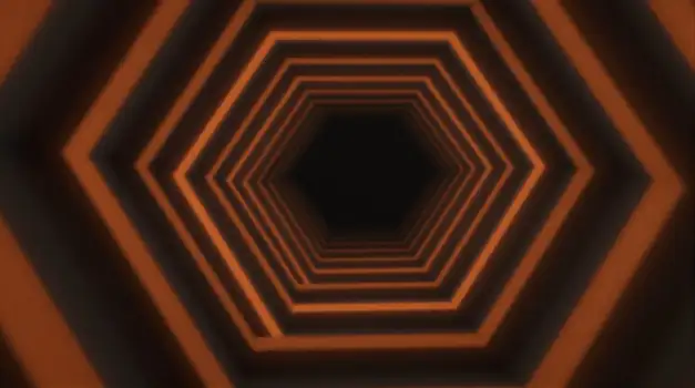 Hexagon Tunnel Digital Art futuristic abstract