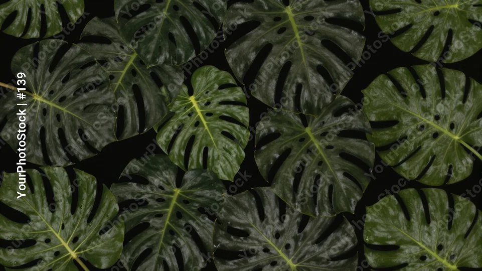 Dark Green Leaves Pattern design