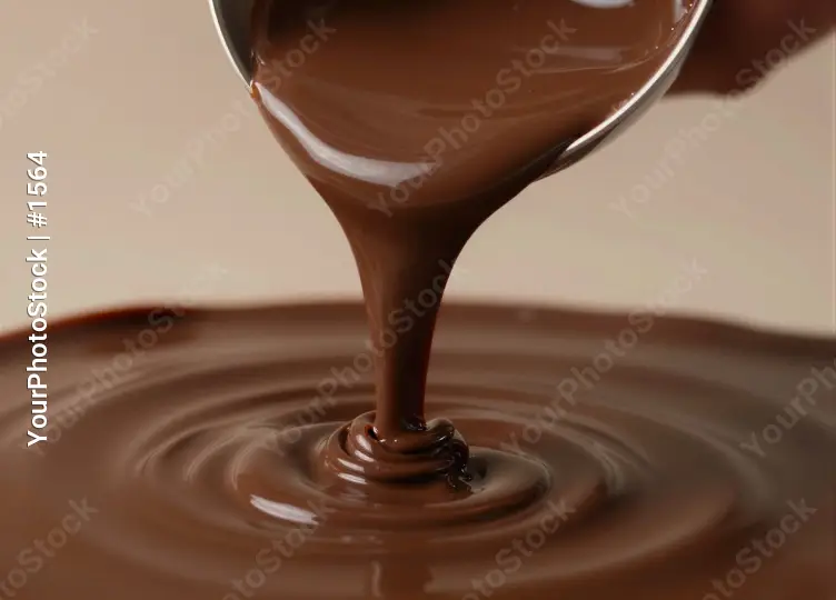Hand Pouring Melted Chocolate into Water indulgence