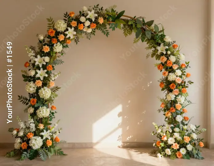 Elegant Flower Archway romantic symmetrical roses
