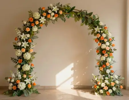 Elegant Flower Archway romantic symmetrical roses