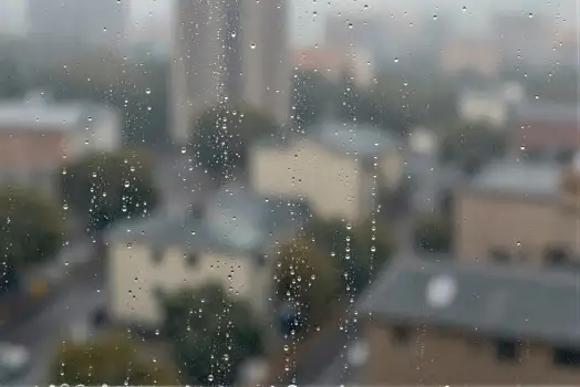 Raindrop blur glass window outdoor