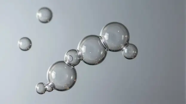6 Transparent Spheres Floating in Air various sizes