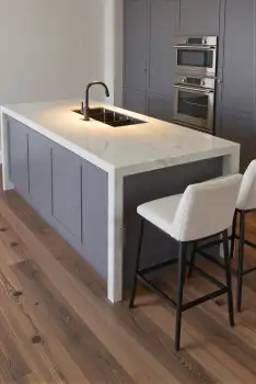 Modern Kitchen with Island and Barstools contemporary