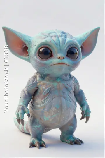 3D Rendering alien character Standing