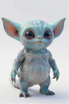 3D Rendering alien character Standing