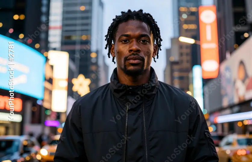 Urban Portrait of a Young Man in City Setting