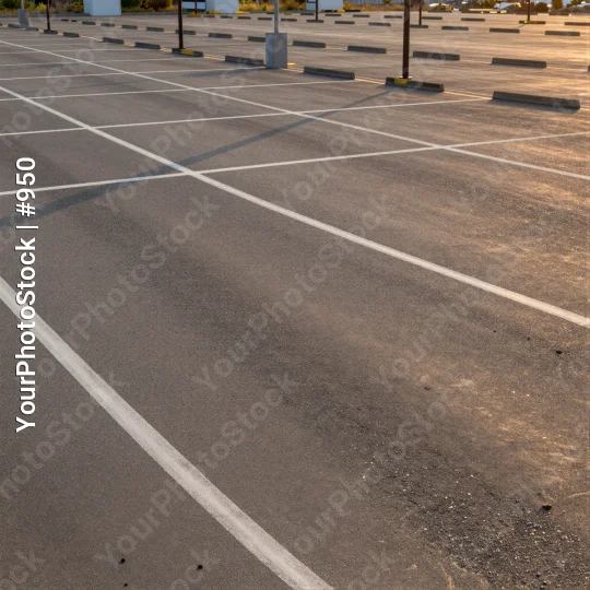 Empty Parking Lot with White Lines lanes dirt