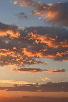 Sunset with Dramatic Clouds vibrant colors orange