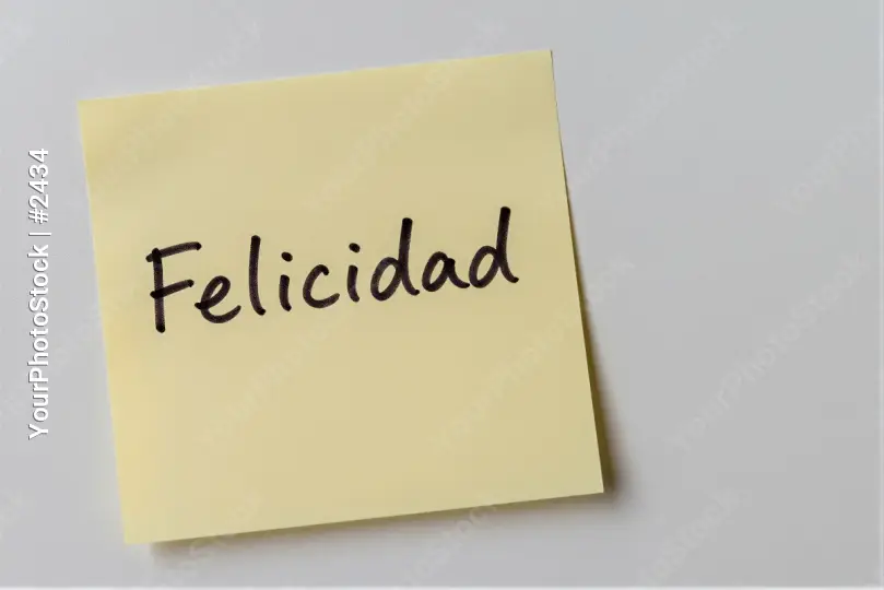 Happy Note Cursive White Background sticky felicidad
