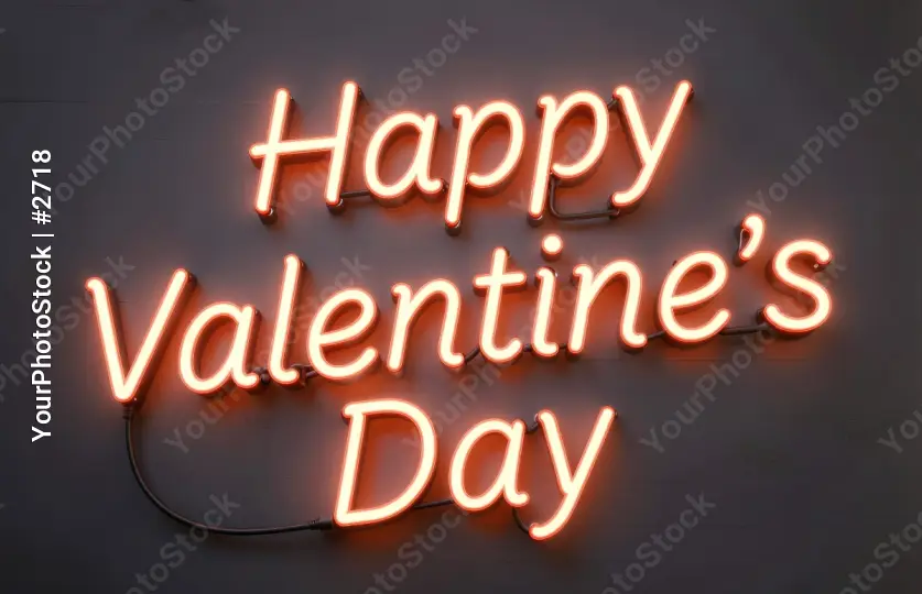 Happy Valentine's Day Sign neon