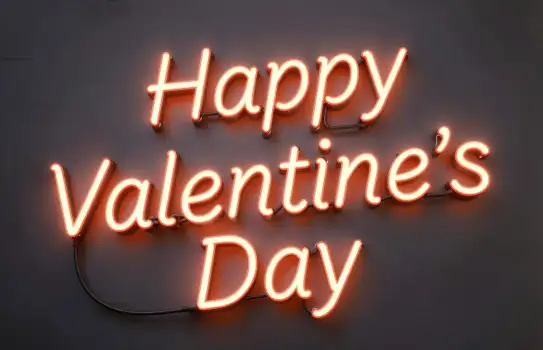 Happy Valentine's Day Sign neon