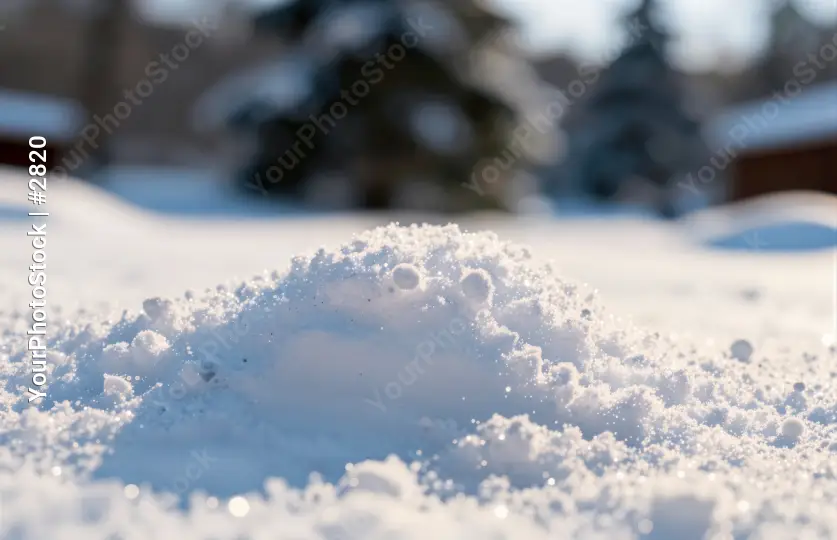 Snowy Landscape with Snow-Covered Ground and Trees