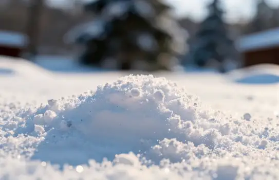 Snowy Landscape with Snow-Covered Ground and Trees