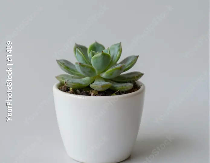Green and Yellow Succulent in White Pot plant