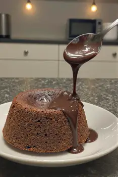 Chocolate Cake Slice on White Plate moist fluffy