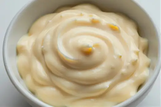 Close-up of creamy whipped cream with orange zest swirl