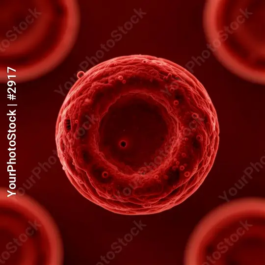 Microscopic Cell with Red Blood Cells