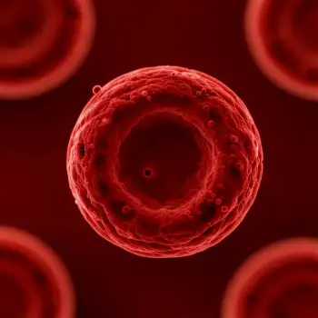 Microscopic Cell with Red Blood Cells