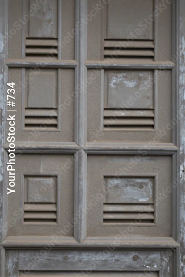 Vintage Wooden Door with Six Panels vintage door