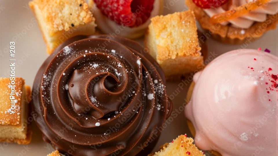 Delicious Cupcake and Pastry Platter cupcakes